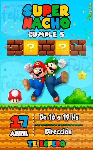 Mario E Luigi, Mario Y Luigi, Mario Bros., Super Mario Bros, Mario Bros, Super Mario, Mario, Birthday Party, Birthday