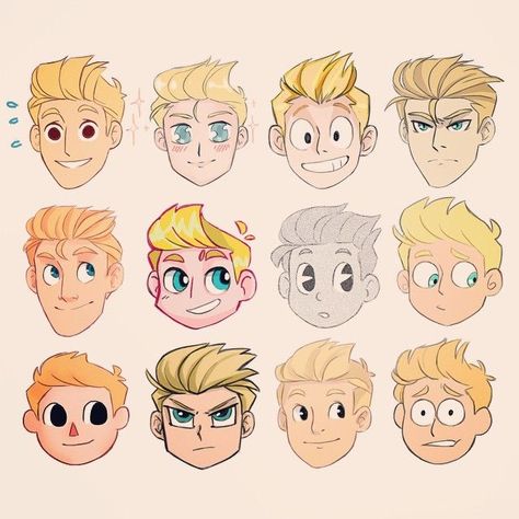 Hairstyles Reference, Male Hairstyles, Drawing Hairstyles, Hairstyles Drawing, Cartoon Kunst, Cartoon Eyes Drawing, Character Design Cartoon, Cartoon Drawings Disney, Drawing Hands