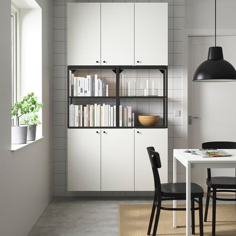 Enhet Ikea, Ikea Enhet, Plastic Foil, Open Wall, Hemnes, White Doors, High Gloss White, Wall Storage, Open Storage