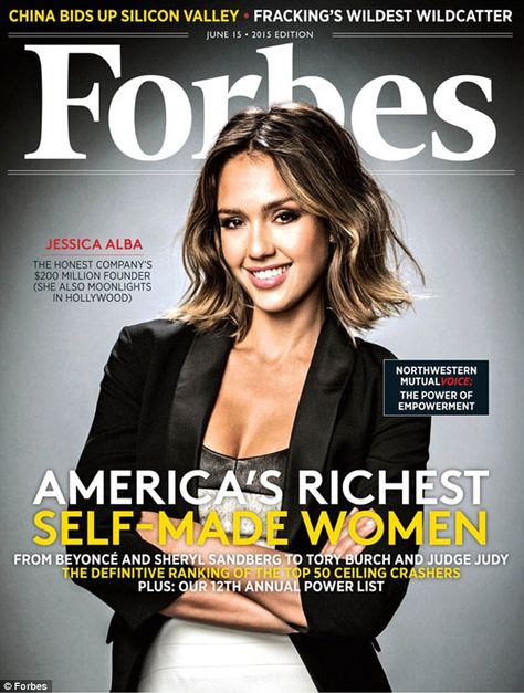 Richest women: Jessica Alba graced the cover of Forbes magazine in its issue titled Americ... Forbes Cover, Forbes Women, Stile Kylie Jenner, Judge Judy, Career Outfits, Katherine Heigl, Honest Company, Forbes Magazine, Neuer Job