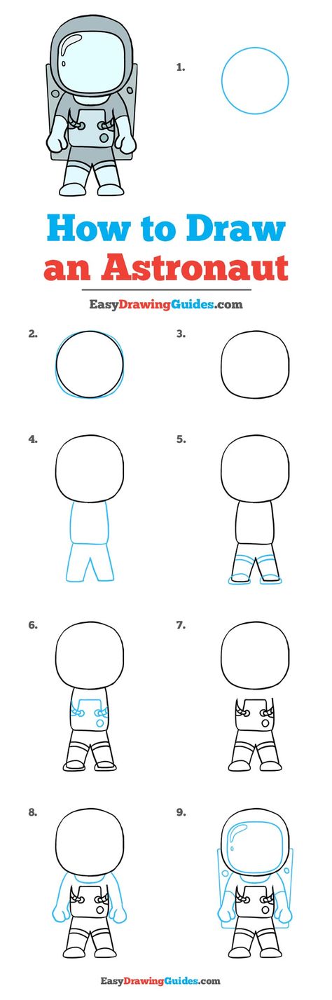 How to Draw an Astronaut - Really Easy Drawing Tutorial Easy Astronaut Painting, How To Draw Astronaut, Draw Astronaut, Galaxy Drawing, How To Draw Water, Astronaut Drawing, Draw Water, Drawing Instructions, Space Drawings