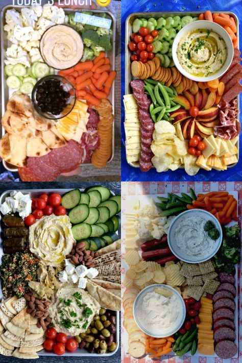 How To Make A Sheet Pan Snack Platter | The Schmidty Wife Sheet Pan Charcuterie Board, Crackers And Dip Platter, Board Meals, Ranch Broccoli, Inexpensive Snacks, Meat Cheese Platters, Snack Platters, Catering Food Displays, Snack Platter