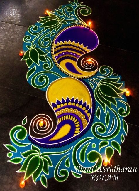 Rangoli Designs For Competition, Indian Rangoli Designs, Rangoli Designs Simple Diwali, Latest Rangoli, Easy Rangoli Designs Diwali, Rangoli Designs Latest, Simple Rangoli Designs Images, Simple Rangoli Border Designs, Rangoli Patterns