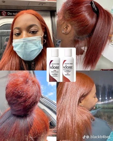 Afro Hair Dye, Adore Hair Dye, Ginger Hair Dyed, Cinnamon Hair, Boosting Confidence, Girl Hair Colors, Brown Hair Dye, Quick Natural Hair Styles, Ginger Hair Color