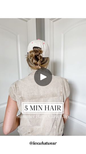 50 reactions · 21 comments | 5 MIN HAIR: Summer Hat + Claw Clip Hack!! 🤩 My go-to, on the water, summer hairstyle. It’s quick, it’s easy, it requires little to no hair experience, and it will last you all day long. What’s better than that?! Give this claw clip hair hack a try & I promise you won’t look back :)!! #easyhairstyles #quickhairstyles #hair #hairtutorials #hairhacks #hairideas #summerhair #clawcliphairstyle #clawclip #clawcliphack #clawcliptutorial | Alex McLean Sharp | Gracie Abrams · us. Hat Claw Clip, Claw Clip Hair, Hair Hack, Clip Hairstyles, Hair Summer, Quick Hairstyles, Summer Hat, Clip Hair, I Promise You