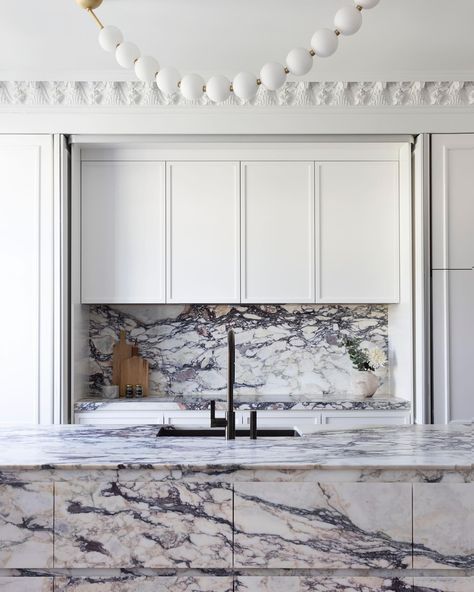 I am so proud to be able to show you this gorgeous kitchen completed earlier this year. I love the ‘non kitchen’ look and this one ticks… | Instagram Kitchen Finishes, Marble Kitchen, Kitchen Transformation, Gorgeous Kitchens, Stunning Kitchens, Kitchen Marble, Luxury Kitchens, December 7, Luxury Kitchen