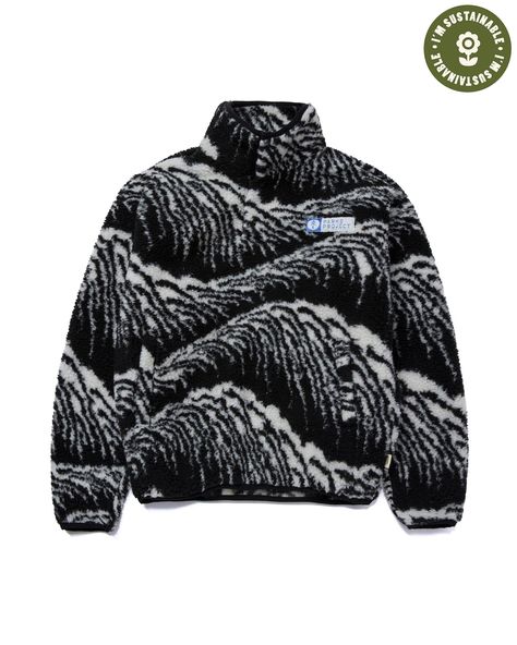 Shop Acadia Waves Trail High Pile Fleece Inspired by Acadia National Park Parks Project Fleece, Patterned Fleece, Fleece Outfit, Parks Project, Sitewide Sale, Purpose Driven, Sherpa Pullover, Fleece Sweater, Pantalon Large