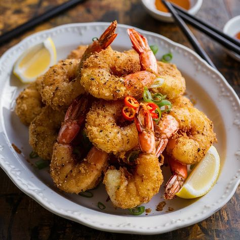 Cooking up Joy - Made with love: Crispy Salt and Pepper Shrimp Crispy Salt And Pepper Shrimp, Salt And Pepper Shrimp, Impressive Appetizers, King Prawns, Pepper Shrimp, Jollof Rice, Pasta Primavera, Fried Shrimp, Healthy Eating Recipes