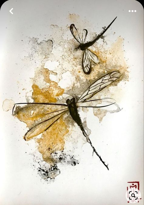 Alcohol Ink And Pen Art, Ink And Watercolour Painting, Water Ink Art, Alcohol Ink Dragonfly, Watercolour Ink Art, Watercolour And Ink Art, Watercolour Inspiration Abstract, Pen And Ink Watercolor Paintings, Ink And Watercolor Art Ideas