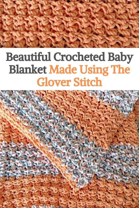 Glover Stitch Crochet, Crochet Stitches For Bulky Yarn, Simple Baby Blanket Crochet, Crochet Blanket Stitch Tutorial, Snuggle Stitch Blanket, Blanket Yarn Crochet, Crochet Blanket Video, Crochet Blanket Yarn, Baby Blanket Crochet Pattern Easy