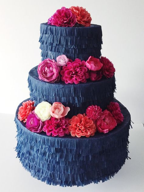 Large Floral CAKE PIÑATA Weddings Birthdays Photo by TheBlowout Cake Pinata, Wedding Pinata, Halloween Candy Crafts, Birthday Pinata, Pinata Cake, Mini Pinatas, Piñata Ideas, Pinata Party, Traditional Wedding Cake