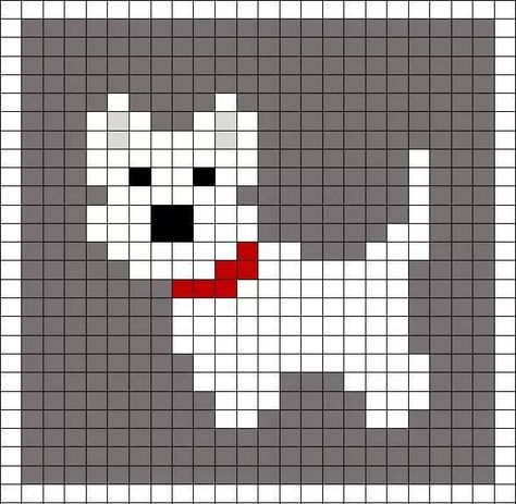 Little Scottie dog pattern chart, great for making crochet corner to corner C2C blanket, or afgan. This could be used as a Graphgan pattern Cross Stitch Simple Pattern, Pixel Blanket, Mini Schnauzers, Pixel Crochet, Corner To Corner, Pola Kristik, Loom Bands, Cross Stitch Cards, Cross Stitch Animals