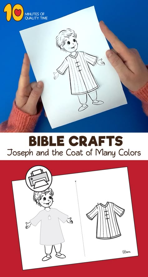 Joseph and the Coat of Many Colors Worksheet Joseph In The Pit, Joseph's Coat Of Many Colors Craft, Joseph Bible Crafts, Joseph Crafts, Colors Worksheet, Joseph Coat, Bible Coloring Sheets, Joseph's Coat, Bible Crafts Sunday School