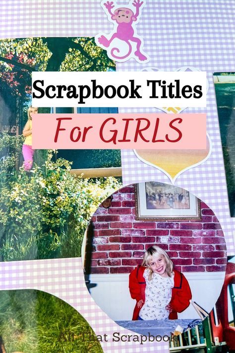 girl scrapbook titles Perfect Sayings, Scrapbook Design Layout, Scrapbook Quotes, Scrapbook Titles, Paper Craft Tutorials, Scrapbook Tutorial, Family Scrapbook, Funny Girl