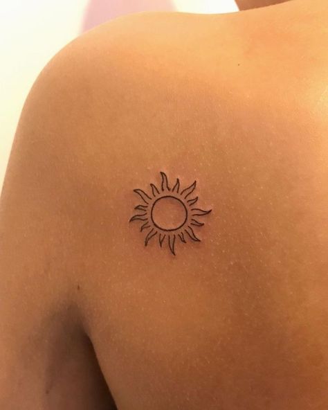 Sun Energy Tattoo, Sun Tattoo Inspiration, You’re The Sun To Me Tattoo, Sun And Heart Tattoo, You Are The Sun Tattoo, Small Sun Tattoo Ideas, Small Sun Tattoos For Women, It Girl Tattoo, Sun Tattoo Designs For Women Beautiful