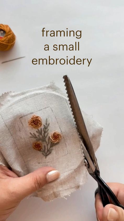 Ditch the hoop! Display your embroidery in a picture fram! Simple Hand Embroidery Patterns, Small Embroidery, Embroidery Lessons, Diy Embroidery Patterns, Framed Embroidery, Handmade Embroidery Designs, Embroidery Stitches Tutorial, Pola Sulam, Hand Embroidery Projects