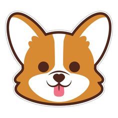 Cute Corgi Drawing, Dog Head Drawing, Corgi Clipart, Bingo Dog, Cartoon Dog Drawing, Cartoon Corgi, Corgi Face, Corgi Drawing, Dog Clip Art