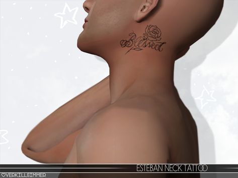 Sims 4 Male Tattoos Neck, The Sims 4 Neck Tattoo, Sims 4 Cc Neck Tattoo, Sims 4 Neck Tattoo Cc, Sims 4 Neck Tattoo, Sims 4 Male Tattoos, Sims Tattoos, Sims Tattoo, Male Sims