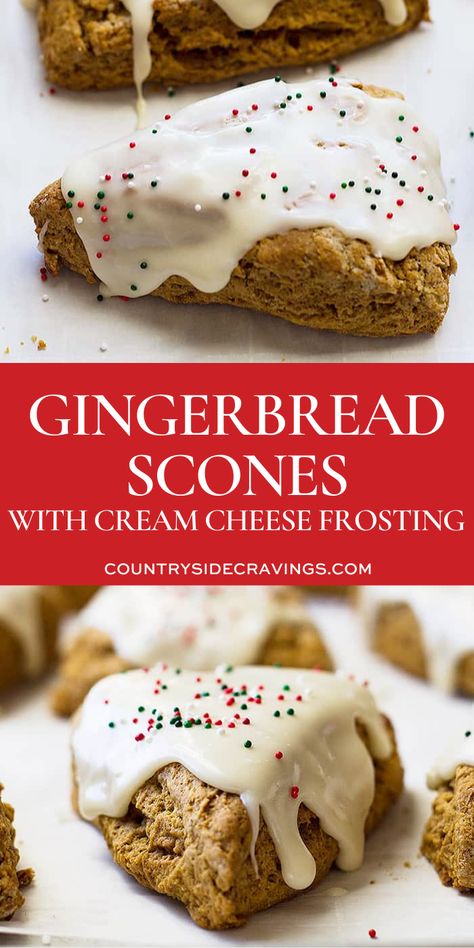 Gingerbread Scones, Gingerbread Frosting, Cookies Frosting, Gingerbread Cookies Recipe, Soft Gingerbread Cookies, Scones Recipe Easy, Homemade Scones, Ginger Bread Cookies Recipe, Cookies Easy