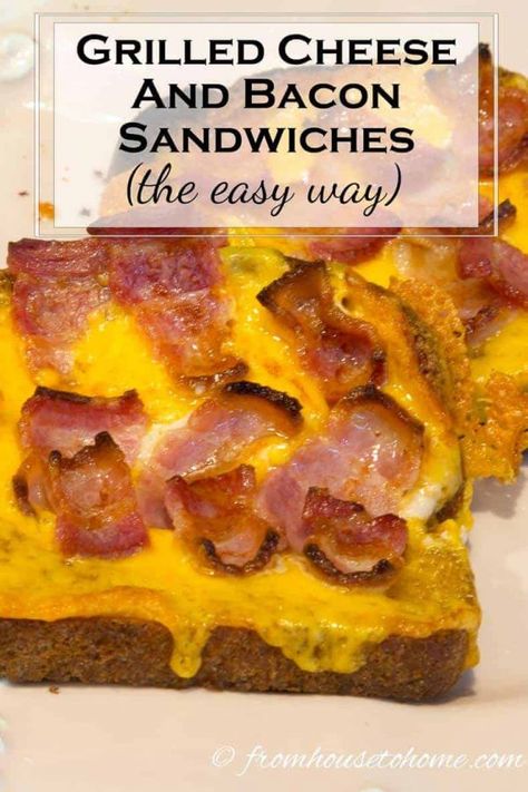 Cheese And Bacon Sandwich, Dinner Recipes Party, Bacon Sandwich Recipes, Party Food Summer, Quick Party Desserts, Party Food Ideas For Adults, Bacon Sandwiches, Bacon Grilled Cheese Sandwich, Party Food Dips