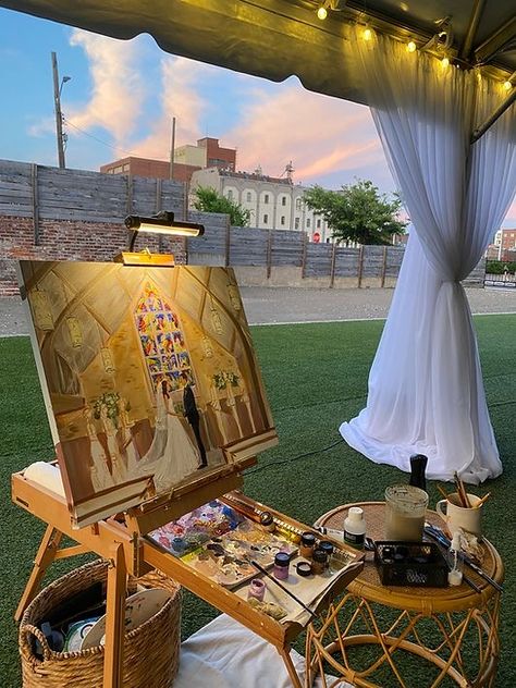 Live Wedding Painter, Live Wedding Painting, Wedding Painter, Dream Marriage, Dream Wedding Decorations, Wedding Painting, Future Wedding Plans, Dream Wedding Ideas Dresses, Cute Wedding Ideas