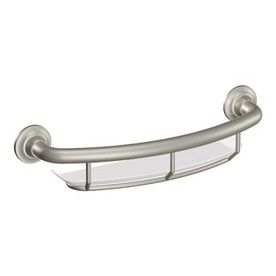 Universally Designed Bathroom Shower Shelving, House Hardware, Bathroom Equipment, Shower Grab Bar, Ada Bathroom, Bath Safety, Grab Bars In Bathroom, Accessible Bathroom, Bathroom Accents