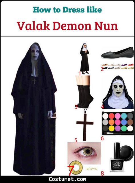 The Nun Valak Costume, The Conjuring Costume, The Nun Halloween Costume, Valak Costume, The Nun Costume, The Nun Valak, Demon Nun, Trajes Halloween, Nun Halloween Costume