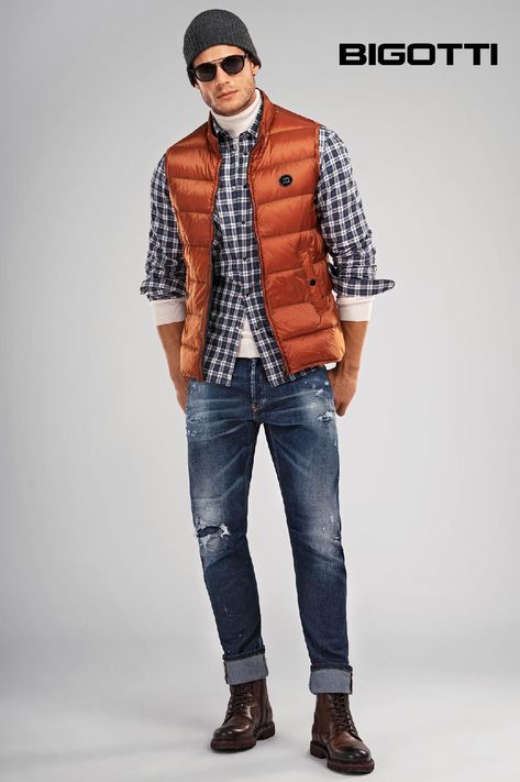 Layered Clothes, Vest Outfits Men, Mens Puffer Vest, Puffer Vests, Men Vest, Mens Fashion Blazer, Mens Attire, Mens Fashion Classic, Winter Vest