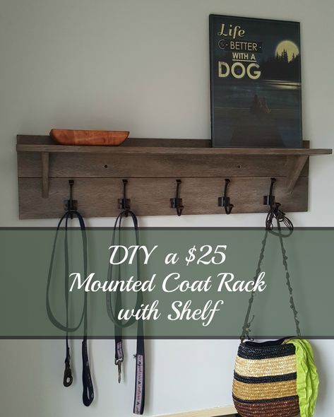 Hallway Coat Hook Ideas, Coat Rack Entryway Diy, Coat Hooks Entryway Diy, Diy Hanging Coat Rack, Mounted Coat Rack Entryway, Coat Rack Wall Mount, Diy Wall Mounted Coat Rack, Coat Rack Wall Diy, Diy Hook Rack