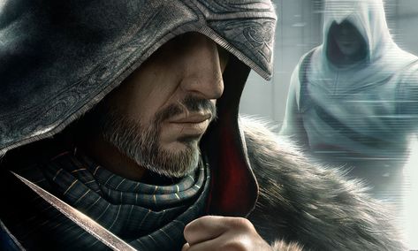 Ezio & Altair - Characters & Art - Assassin's Creed: Revelations Assassins Creed Movie, Assassin's Creed Ezio, Creed Movie, Jacob Frye, Assassin's Creed Wallpaper, Ezio Auditore, Connor Kenway, Assassins Creed 2, All Assassin's Creed