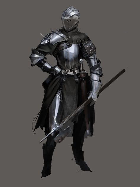 the poses looks cool and the helmet Light Knight, Dnd Tokens, Gaming Characters, Heavy Armor, Armor Drawing, Rpg Map, Oc Inspo, Knight Art, Knight Armor