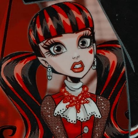 Draculaura Icon, Monster High, Red, Hair