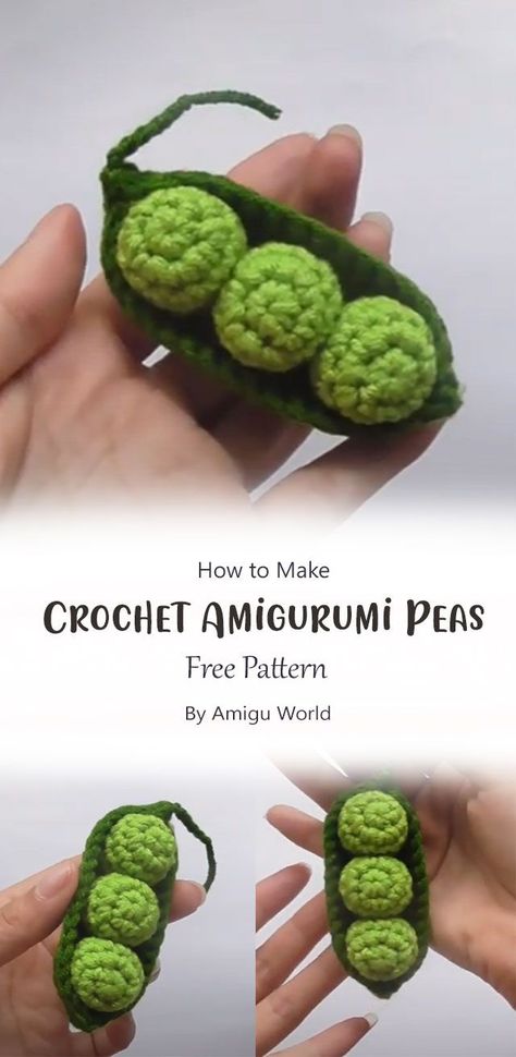 Free Crochet Amigurumi, The Crafts, Peas In A Pod, Learn Crafts, Pattern Ideas, Love Crochet, Food Decoration, How To Crochet, Learn To Crochet