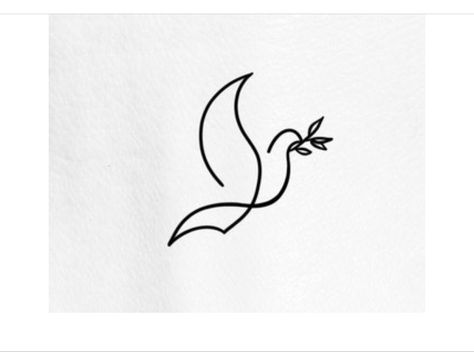 Fine Line Dove Tattoo Design, Dove Fine Line Tattoo, One Line Dove Tattoo, Minimalist Dove Tattoo, Dove Line Art Tattoo, Simple Dove Tattoo Design, Dove Outline Tattoo, Small Dove Tattoos For Women, Fine Line Dove Tattoo