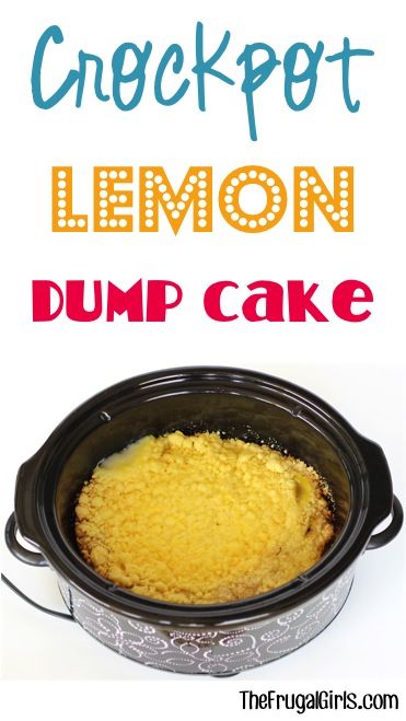 Crockpot Lemon Dump Cake Recipe! ~ at TheFrugalGirls.com ~ this easy dessert is SO delicious... just dump it in the Slow Cooker and walk away!! #slowcooker #recipes #thefrugalgirls Lemon Dump Cake, Lemon Dump Cake Recipe, Strawberry Dump Cake, Crockpot Cake, Crockpot Desserts, Dump Recipes, Dump Cake Recipe, Crockpot Dessert Recipes, Dump Cakes