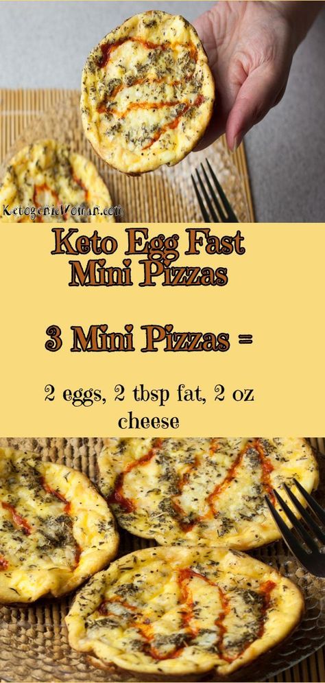 Keto Egg Fast Mini Pizzas! Yes, you can have your pizza on egg fast! #eggfast #ketorecipes #ketobreakfast #ketopizza #lowcarb #glutenfree Egg Fast Diet, Fast Pizza, Egg And Grapefruit Diet, Keto Egg Fast, Desayuno Keto, Egg Diet Plan, Pizza Fatta In Casa, Egg Fast, Boiled Egg Diet Plan