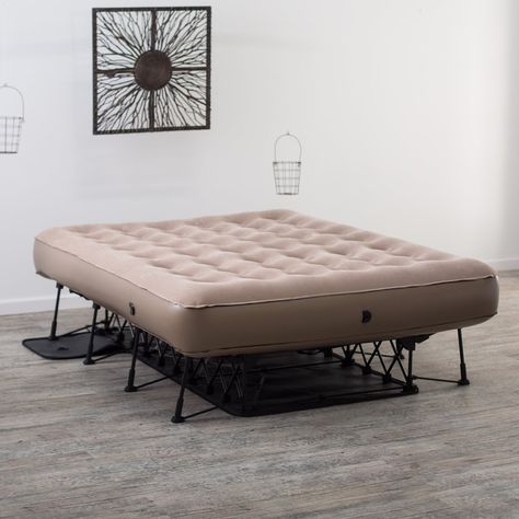 The Ez-Bed goes from box to bed in two minutes! Solid Bed, Ottoman Furniture, Air Mattress Camping, Elevated Bed, Air Mattresses, Inflatable Bed, Bed Queen, Air Bed, Air Mattress