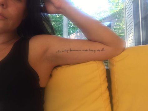 It’s Only Forever Not Long At All, Its Only Forever Not Long At All Labyrinth, Labyrinth Tattoo, Enough Tattoo, Forever Tattoo, Fall In Line, Time Tattoos, Tat Ideas, Line Tattoos