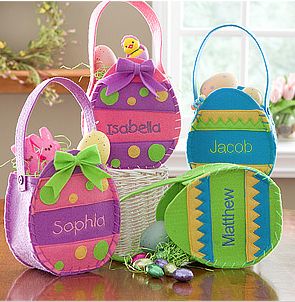 Personalized Easter Baskets   Easter Egg Treat Bags Personalized Easter Baskets, Easter Egg Treats, Personalized Treat Bags, Creative Easter Baskets, Unique Easter Gifts, Decorating Easter Baskets, Personalization Mall, Cone Crafts, Personalized Easter Gifts