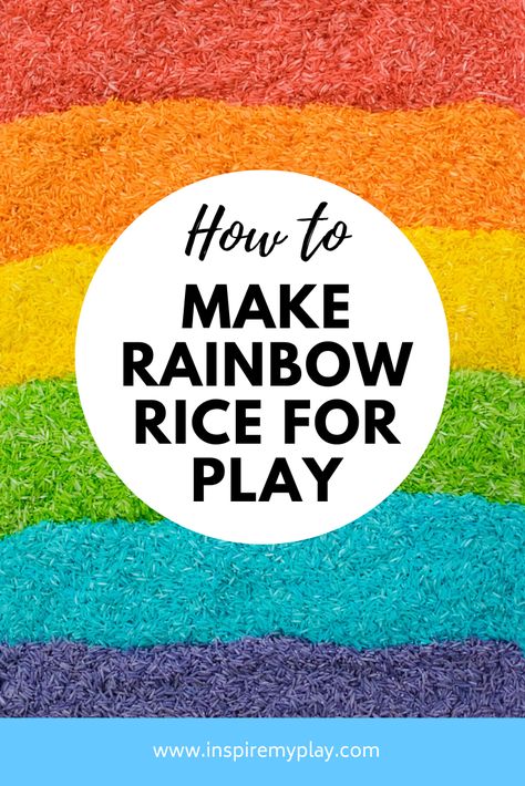 Easy Indoor Activities, Toddler Sensory Bins, Rainbow Rice, Easy Toddler Activities, Baby Sensory Play, Toddler Sensory, Tuff Tray, Aktivitas Montessori, Messy Play