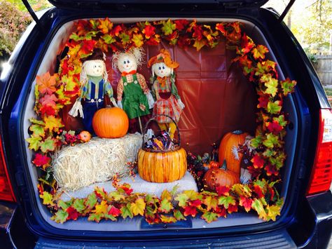 These 15 Trick Or Treat Trunk Ideas Are The BEST! These themes are so cute and creative! Halloween Car Decorations, Trunker Treat Ideas, Trunk Or Treat Ideas, Harvest Fest, Hallowen Ideas, Fall Fest, Treat Ideas, Creative Activities For Kids, The Trunk