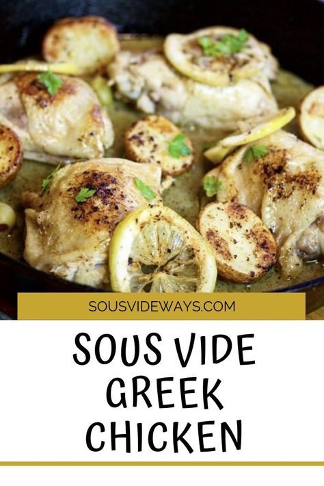 Sovee Cooking, Sous Vide Greek Chicken, Sous Vide Chicken Thighs, Chicken Greek, Greek Sauce, Greek Spices, Sous Vide Chicken, Sous Vide Recipes, Fig Recipes