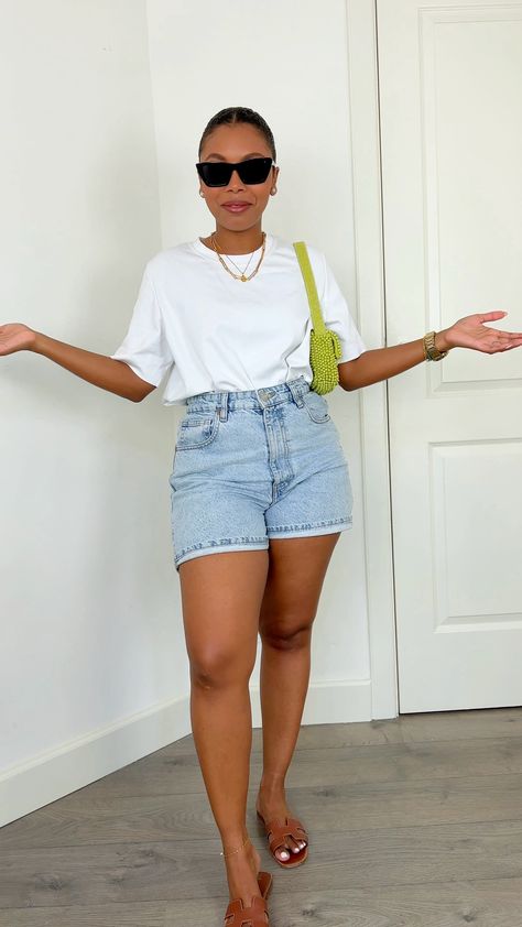 Outfit Idea For Vacation, Chic Denim Shorts Outfit, Comfy Fair Outfits, Chic Resort Wear For Women, Summer Put Together Outfits, Spring 2024 Work Outfits For Women, Bad And Bougie Outfits, Black Woman Casual Outfits, Everyday Outfits Summer 2024