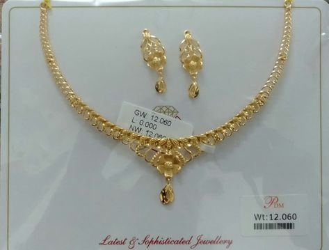 Designer Light Weight Gold Necklace For Women – Simple Craft Ideas 489 Light Weight Gold Necklace, Gold Har, Light Weight Gold Jewellery, Gold Palace, Simple Gold Necklace, Simple Craft Ideas, Italian Necklace, Unique Gold Jewelry Designs, Gold Necklace For Women