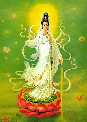 Kuan Yin, the Goddess of Mercy and Compassion, is a manifestation of the Divine Mother mankind in much the same way as Mother Mary. Many think of her as the Buddhist Madonna Saviouress of the East. Her names are as numerous as those of Mother Mary and her title a Goddess denotes her level of attainment as a Cosmic Being. To the people of Japan she is known as Kannon and in China her name is Guanyin. You may heard of her as Miao Shan, a legendary Chinese Princess. Tara in Tibet. Guanyin Goddesses, Quan The Am Bo Tat, Bodhisattva Guanyin, Quan Am, Buddha Tattoos, Goddess Of Mercy, Buddhist Practices, Quan Yin, Kuan Yin