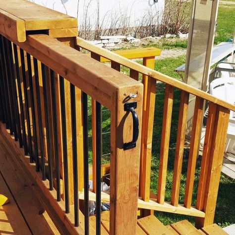 Wood Sliding Deck Gate Design Idea Inspiration Outdoor Deck Gate Ideas, Gate On Porch, Sliding Gate On Deck, Porch Sliding Gate, Deck Sliding Gate, Patio Gates For Dogs, Side Of Shed Ideas, Pool Gates Ideas, Sliding Deck Gate Diy