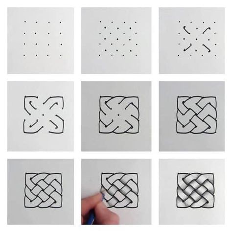 Celtic Knot Drawing Tutorial, Drawing Celtic Knots, Celtic Knot Tutorial Step By Step, How To Draw Celtic Knots, Celtic Drawings, Celtic Knot Tutorial, Celtic Knot Drawing, Graph Paper Designs, Graph Paper Drawings