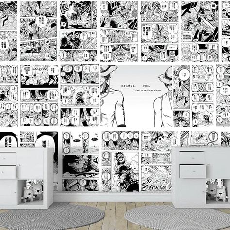 Créer une chambre d’ado originale : 6 univers à explorer Anime Restaurant, 3d One Piece, Naruto Manga, Boys Bedroom Decor, Boy's Bedroom, One Piece Manga, Anime Naruto, Photo Wall, Naruto