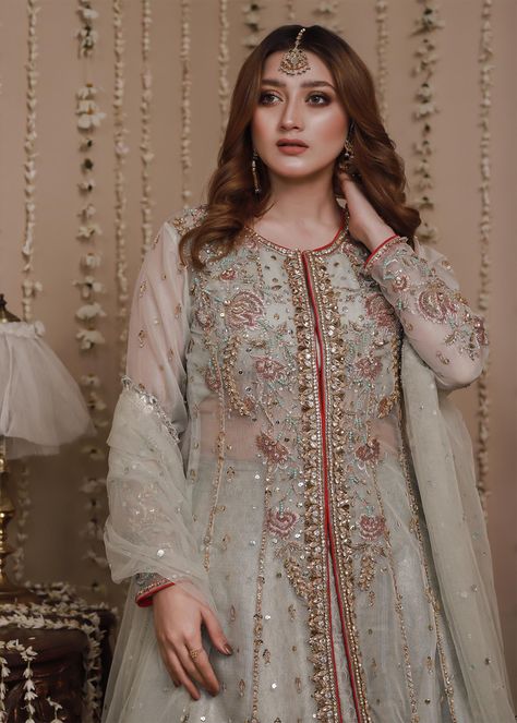 Momina Iqbal, Banarsi Lehenga, Full Sleeve Gowns, Shimmer Fabric, Pakistani Fancy Dresses, Pakistani Fashion Party Wear, Beautiful Pakistani Dresses, Indian Photoshoot, Kurti Designs Party Wear