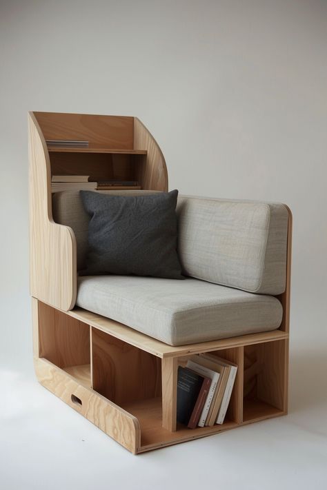 Discover clever design hacks for small living rooms with these 42 space-saving solutions, featuring innovative ideas to make the most of limited space. #SpaceSaving #SmallSpaceDesign #HomeDecorInspiration Tiny Space Furniture, Useful Furniture Ideas, Furniture Design For Small Spaces, Clever Space Saving Ideas, Moveable Furniture Design, Space Saving Chair Ideas, Compact Space Design, Space Saving Ideas For Living Room, Unconventional Storage Ideas